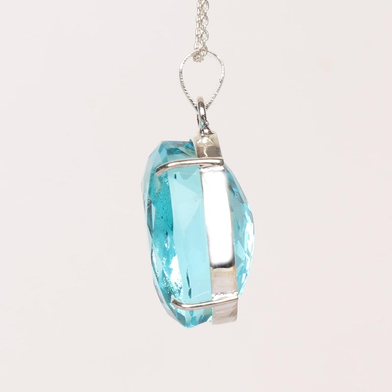 GEMHUB Gemstone Pendant Without Chain 44 CT-135 CT Oval Shape Sterling Silver Pendant Jewelry Women - Image 4